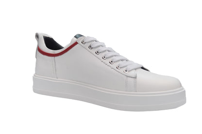 Casual, Handmade ,Genuine Leather Mens Shoes 12336 white/blue