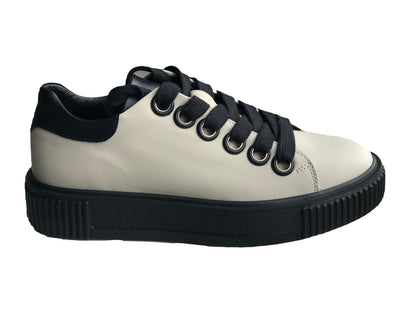 Casual, Handmade, Genuine Leather Mens Shoes 13796 Beige/Black