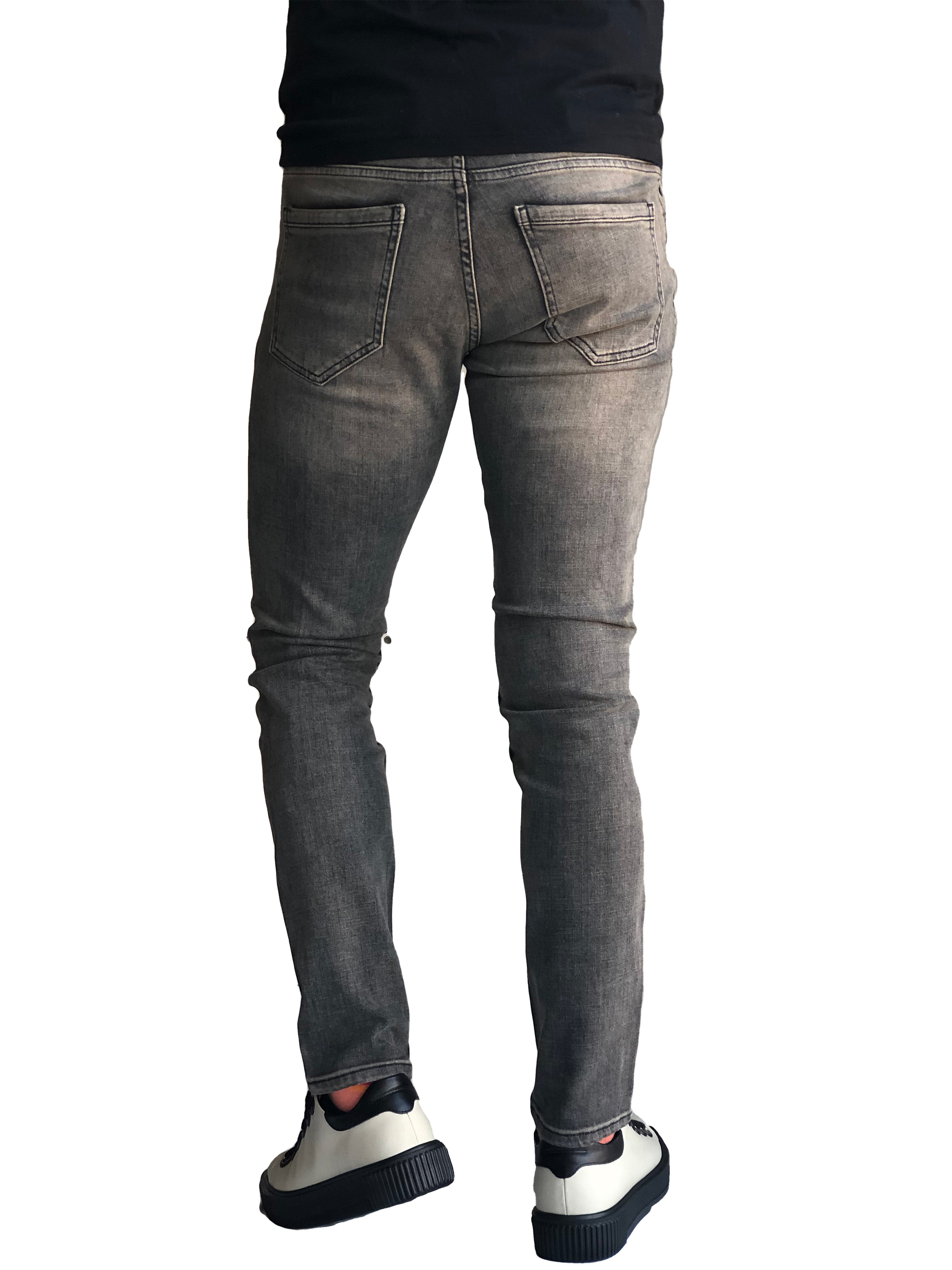 Slim Fit Mens Jeans Comfortable Cotton BlackBrown 7171