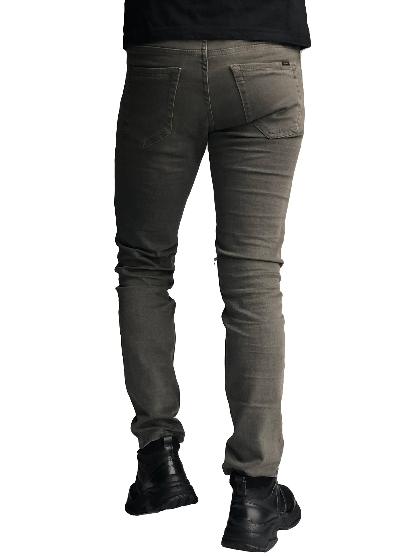 Jean Slim Fit Homme Olive Coton Confortable 7266