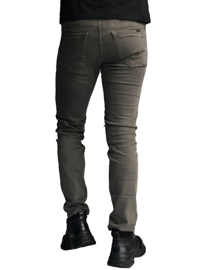 Jean Slim Fit Homme Olive Coton Confortable 7266