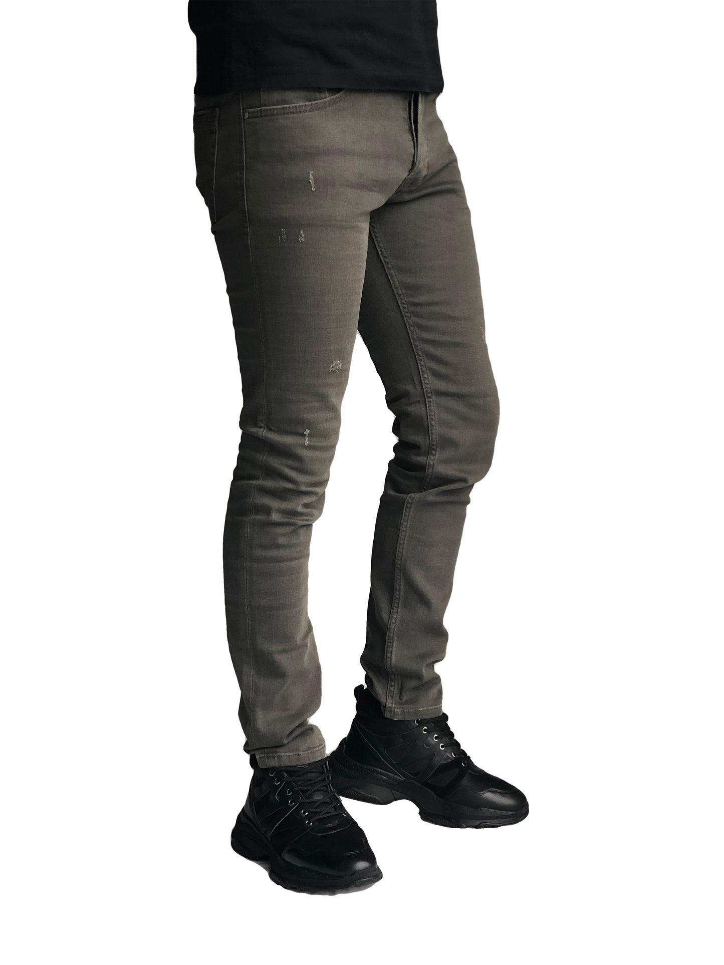 Jean Slim Fit Homme Olive Coton Confortable 7266