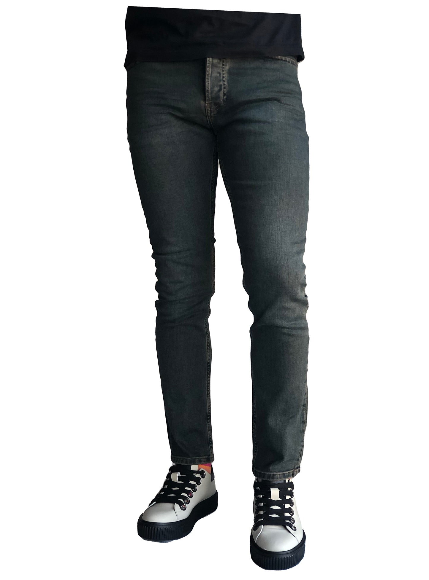 Men's Slim Fit JEANS, Comfortable Cotton Olive/Petrol 7300