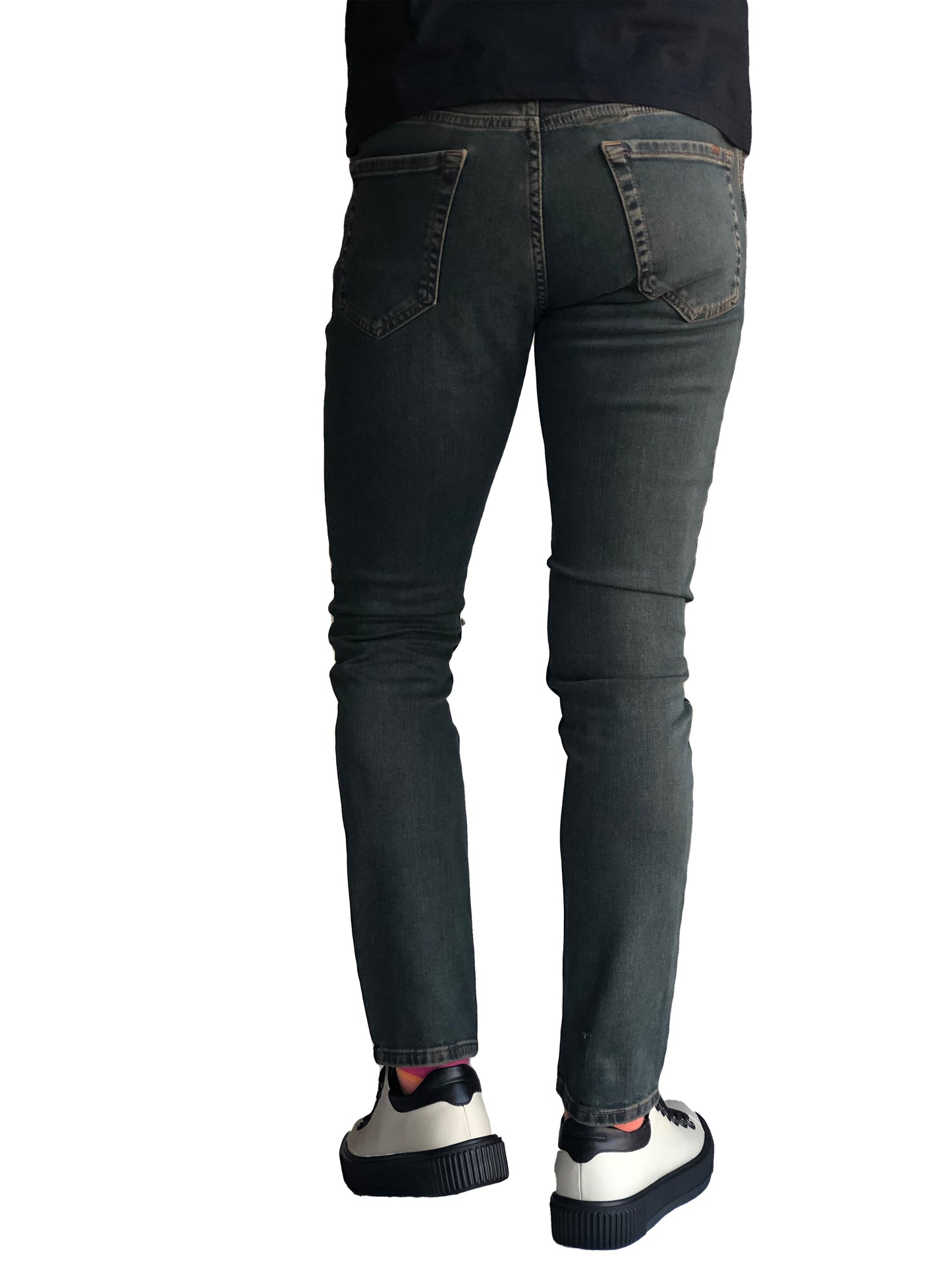 Men's Slim Fit JEANS, Comfortable Cotton Olive/Petrol 7300