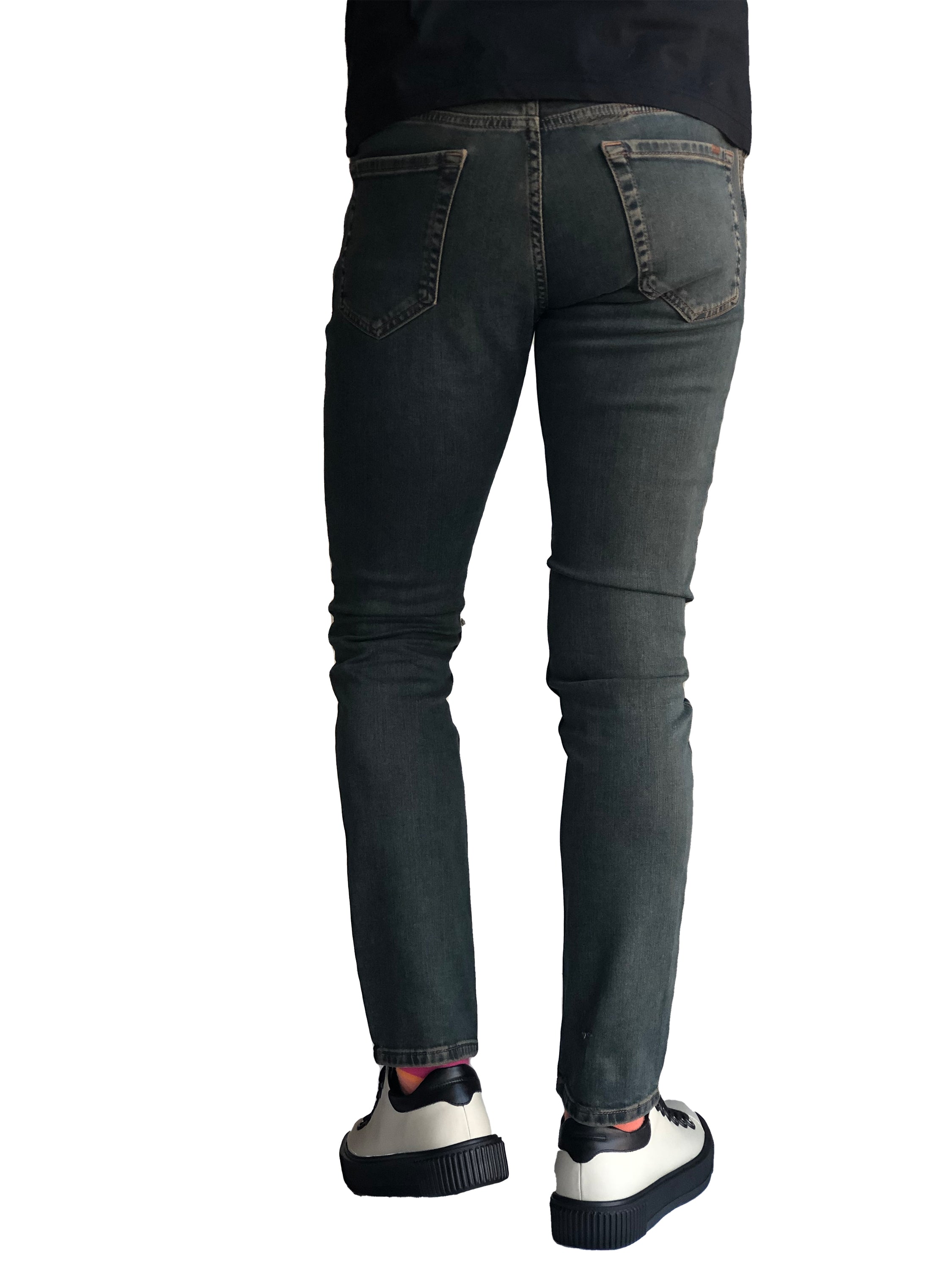 Men's Slim Fit JEANS, Comfortable Cotton Olive/Petrol 7300