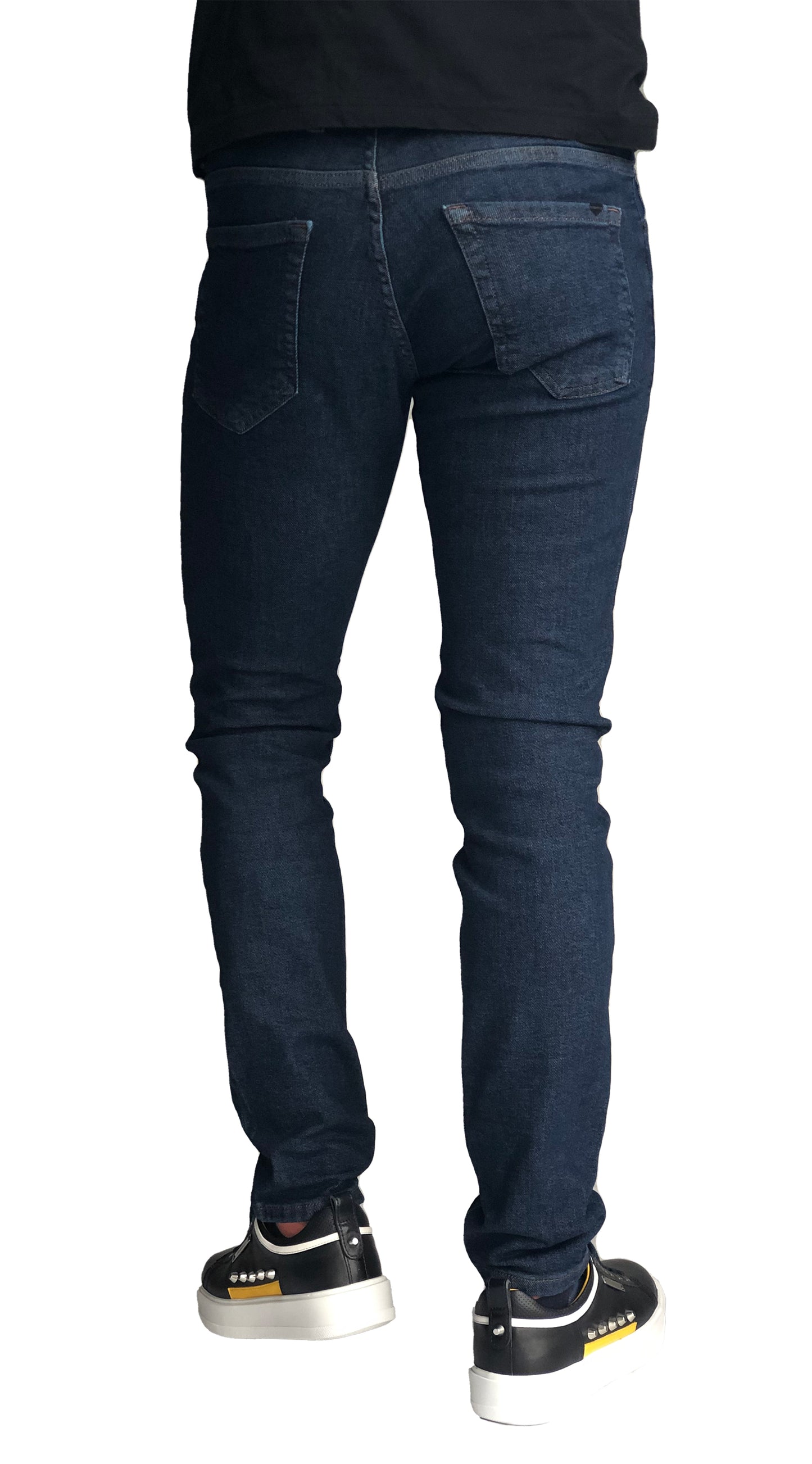 JEANS Slim Fit Homme, Coton Confortable Bleu 7337