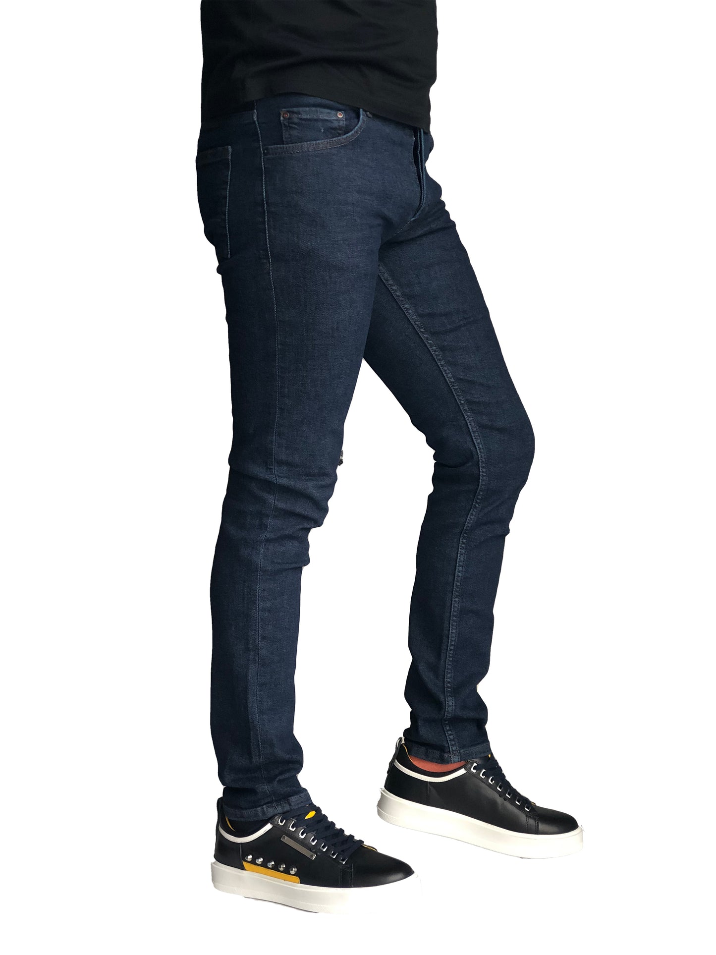 JEANS Slim Fit Homme, Coton Confortable Bleu 7337