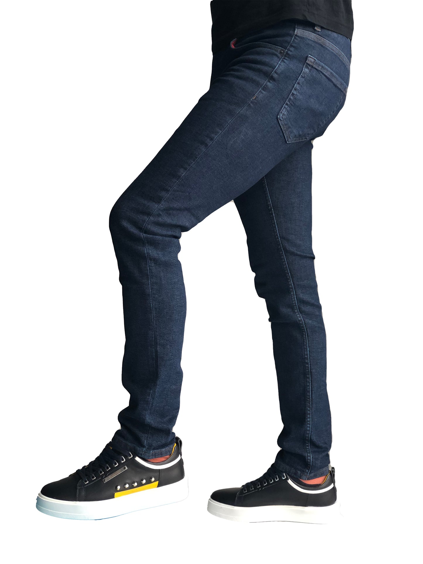JEANS Slim Fit Homme, Coton Confortable Bleu 7337