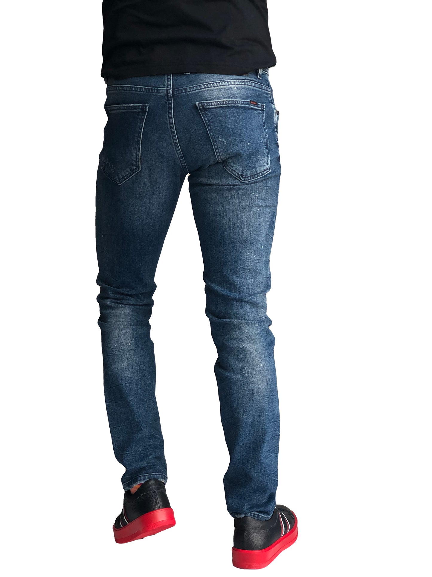 JEANS Slim Fit Homme, Coton Confortable Bleu 7349