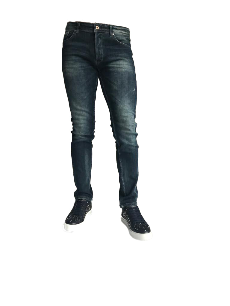 Slim Fit Mens Jeans Blue Comfortable Cotton 7357