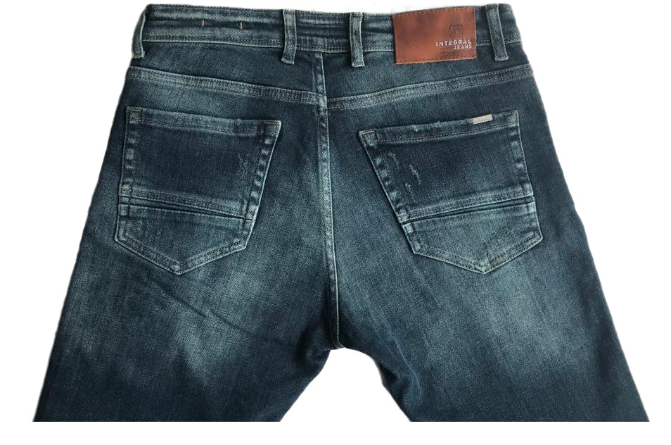 Jean Slim Fit Homme Bleu Coton Confortable 7357
