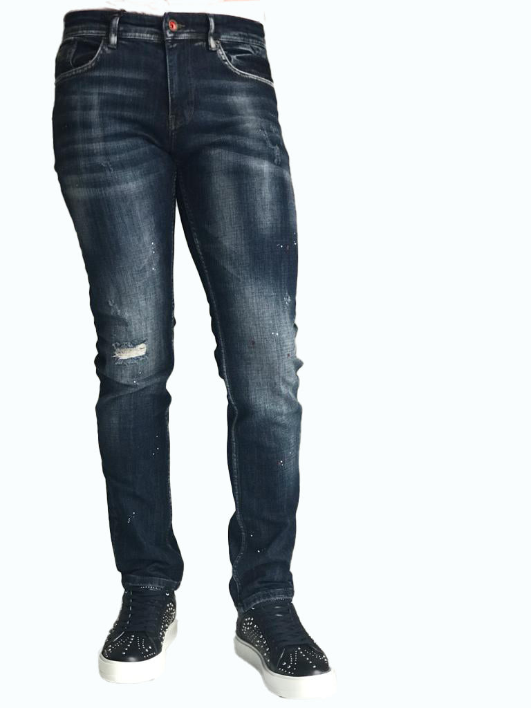 Slim Fit Men's Jeans 7369 Blue Cotton