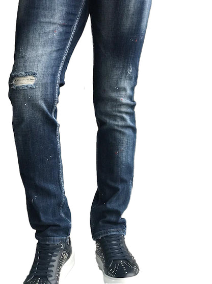Slim Fit Men's Jeans 7369 Blue Cotton