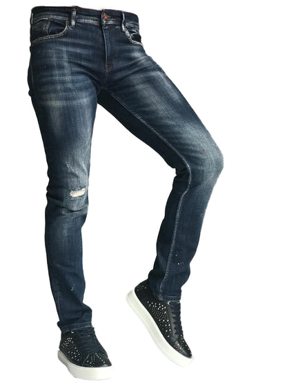 Slim Fit Men's Jeans 7369 Blue Cotton