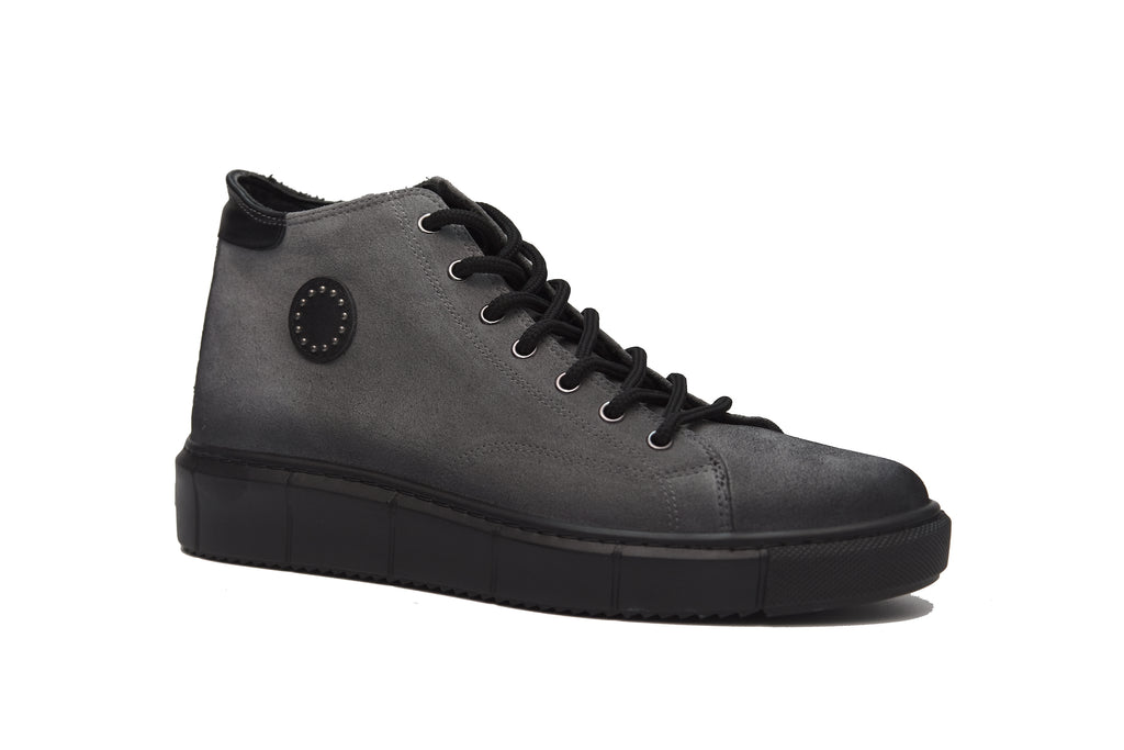 Men's Boots, Casual Handmade ,Genuine Leather ,Suede, 9253 Grey