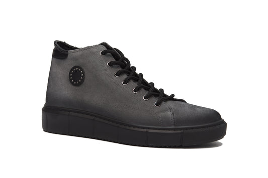 Men's Boots, Casual Handmade ,Genuine Leather ,Suede, 9253 Grey