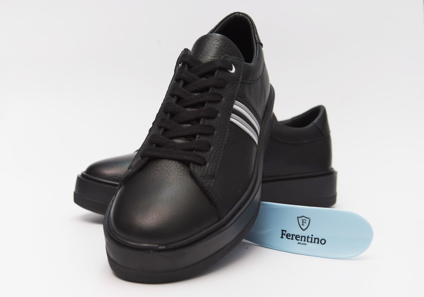 Casual, Handmade, Comfortable, Genuine Leather Mens Shoes 9743 Black