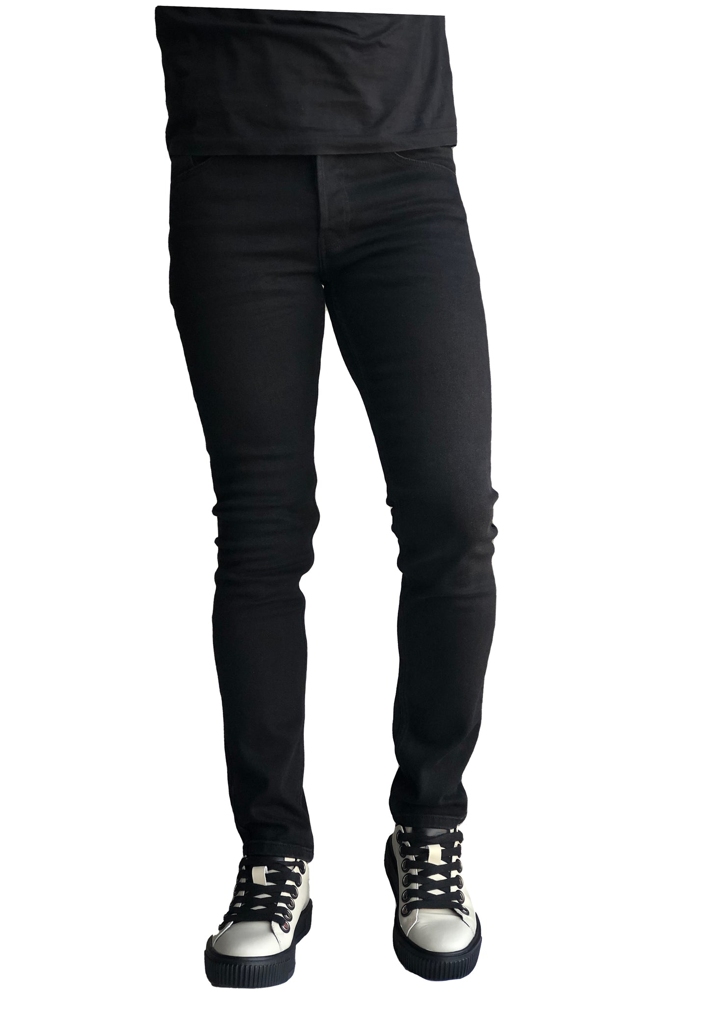 JEANS Slim Fit Homme, Noir Coton Confortable B378