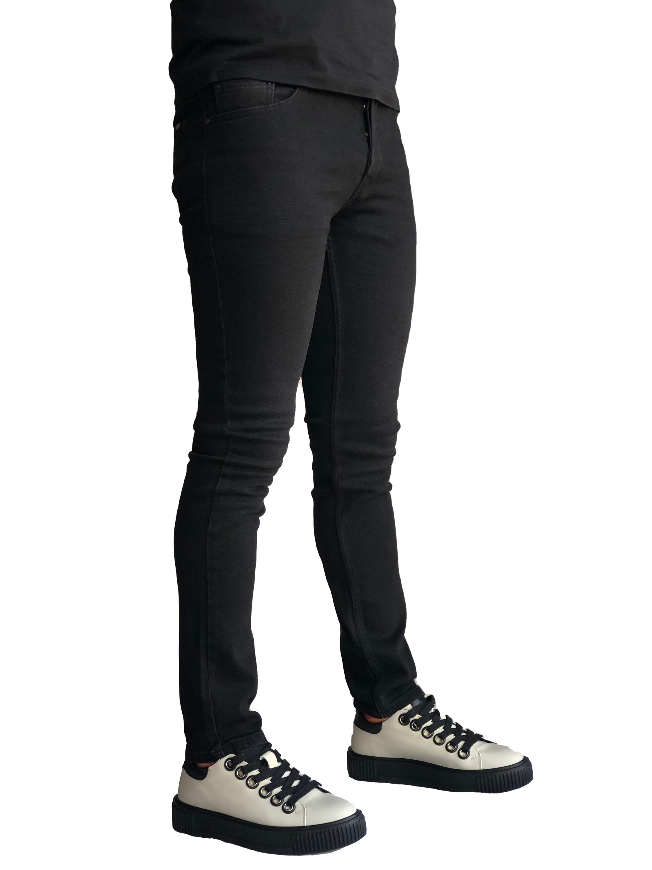Men's Slim Fit JEANS, Black Comfortable Cotton B378