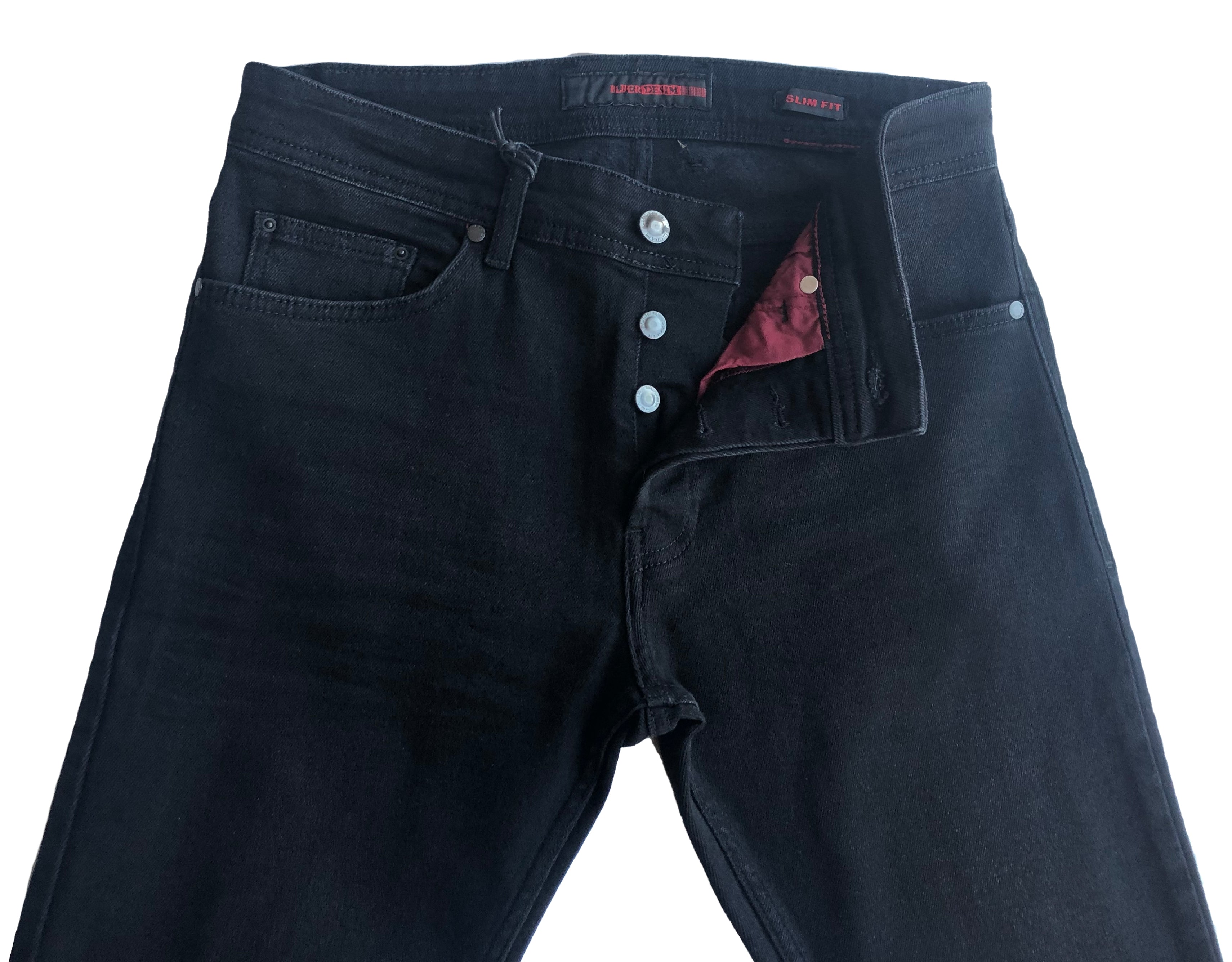 Men's Slim Fit JEANS, Black Comfortable Cotton B378