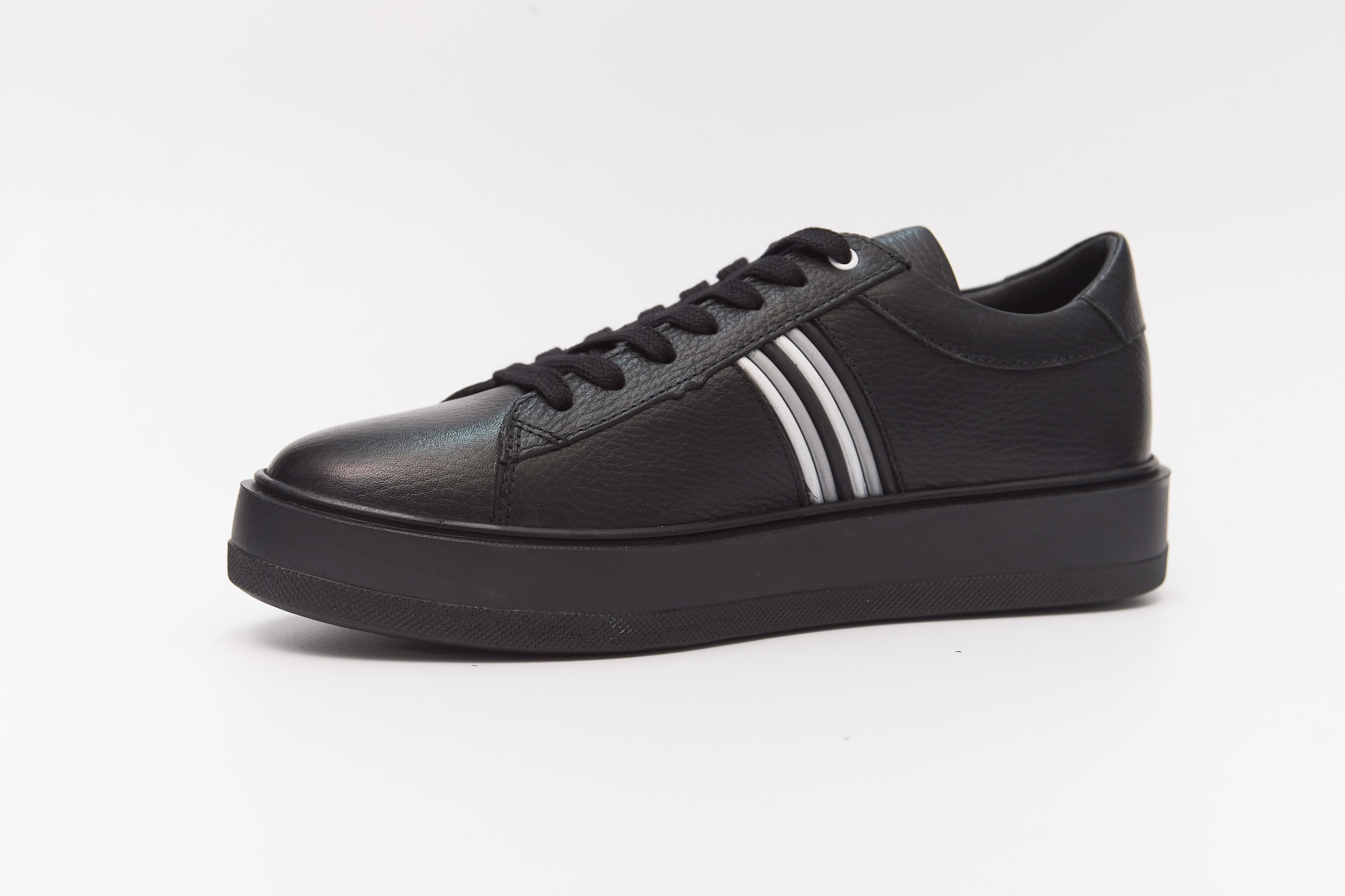 Freizeitschuhe, handgemacht, bequem, echtes Leder Herrenschuhe 9743 Schwarz