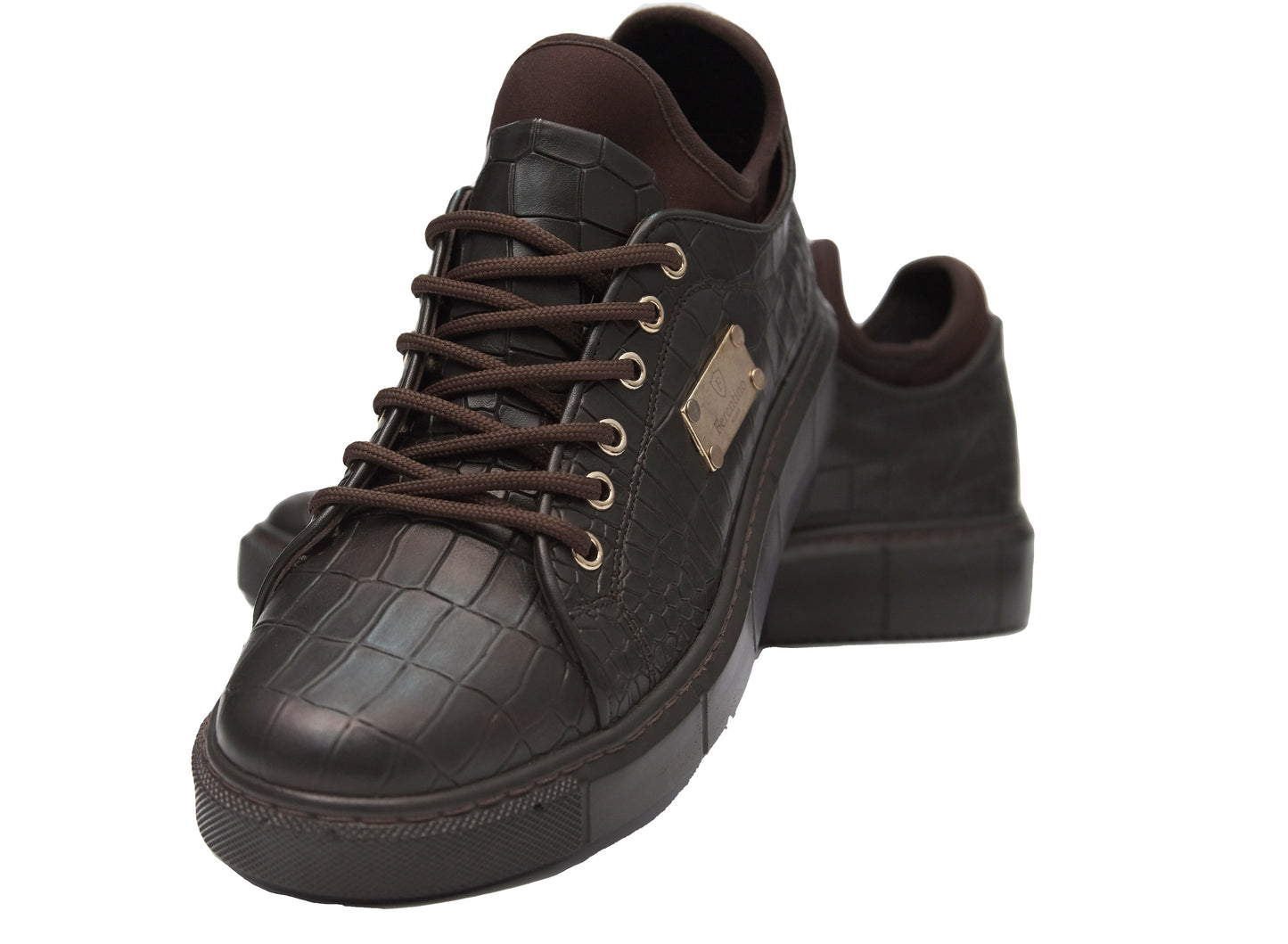 Casual, Handmade, Genuine Leather Mens Shoes 10528 Brown