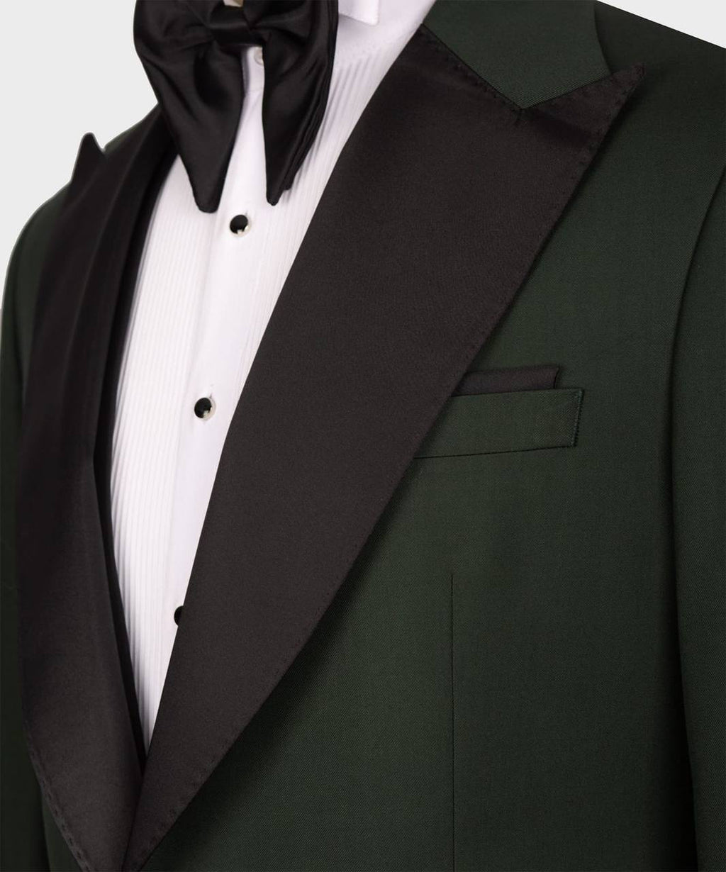 Men's 3 Piece Green/BlackTuxedo Suit