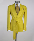 Men's 2 Piece Suit, Green, Belted Design, Costume
