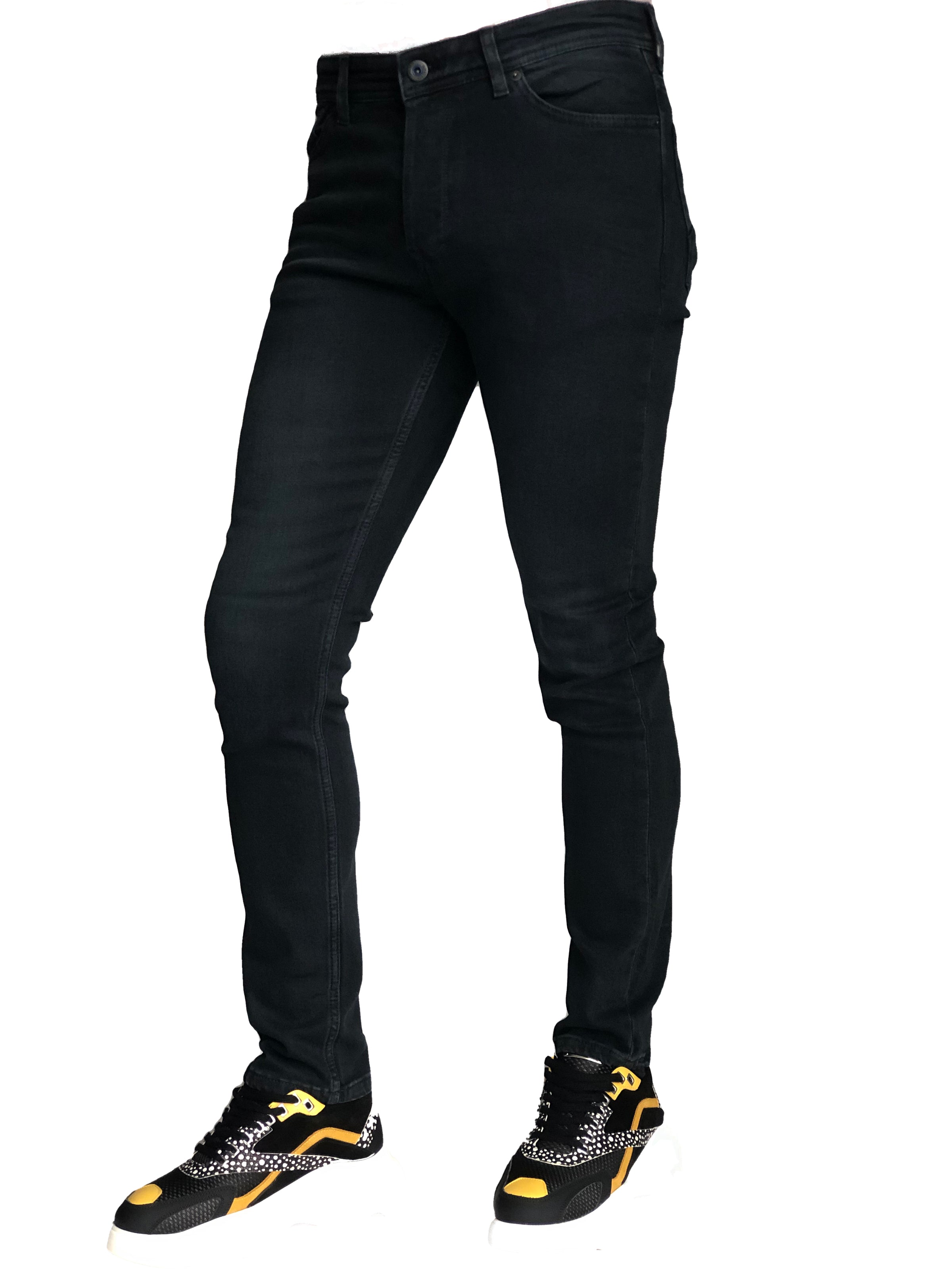 Slim Fit Mens Jeans Dark Navy Comfortable Cotton 7292