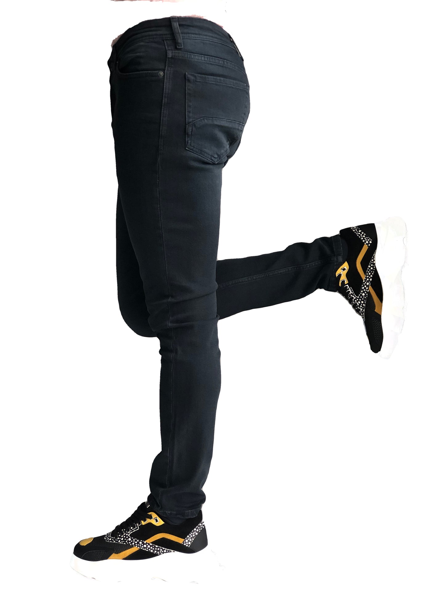 Slim Fit Mens Jeans Dark Navy Comfortable Cotton 7292