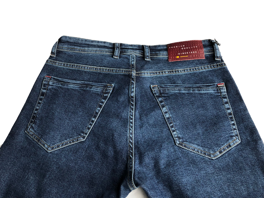 Slim Fit Mens Jeans Blue Cotton 7302