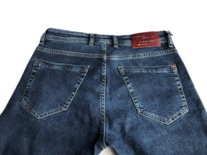 Slim Fit Mens Jeans Blue Cotton 7302