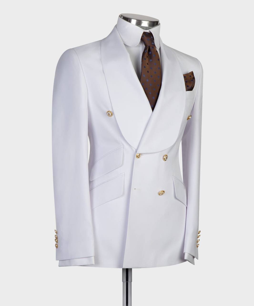 Smoking croisé 2 pièces pour homme, costume, revers châle, blanc, look élégant, idéal pour mariage, fêtes, bal, célébrations, KLD