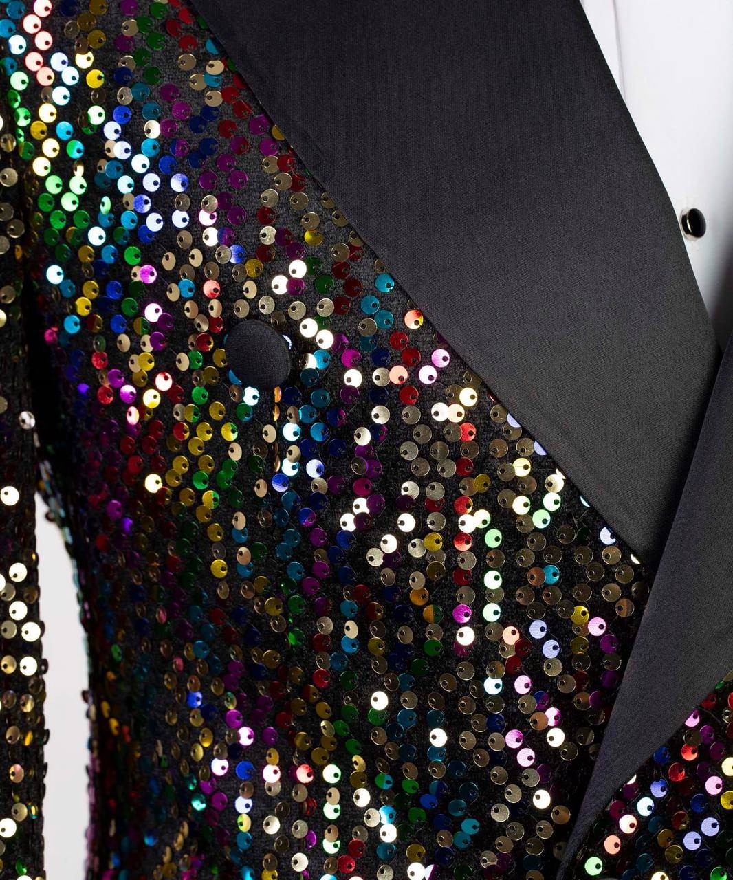 Men's 2 Piece Sequin Colourful Tuxedo Suit