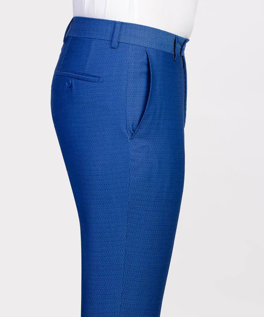 Costume 2 pièces croisé pour homme, bleu, revers châle, conçu pour un look élégant, KLD