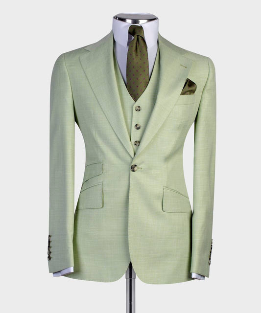 Men's 3 Piece Classic Green Suit