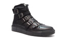 Casual, Handmade, Comfortable, Genuine Leather Light Sole Mens Boots 11888 Black - Buckled