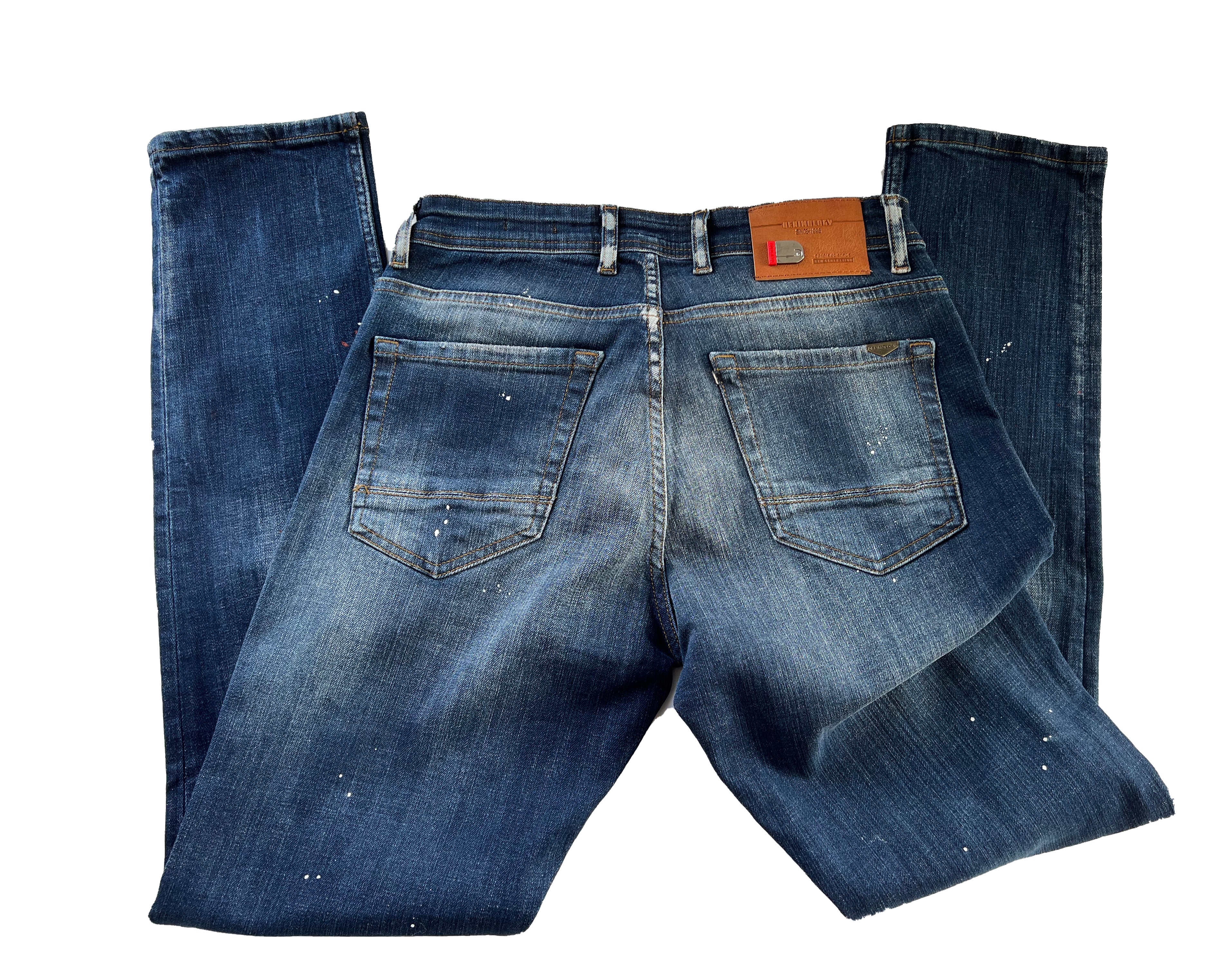 Men's Slim Fit Comfortable Jeans, Trousers- Darwen