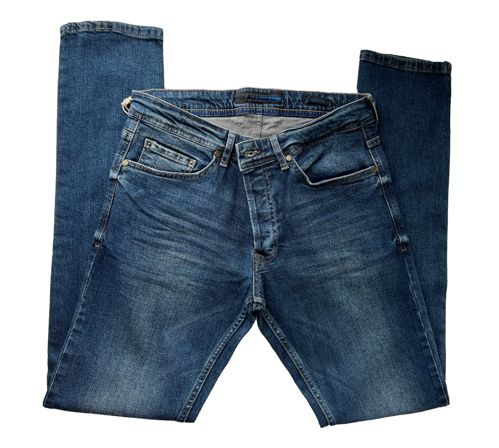 Men's Slim Fit Comfortable Jeans, Trousers- Crewe