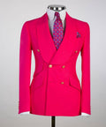 Men's Suit 2 Piece Double Breasted Pink