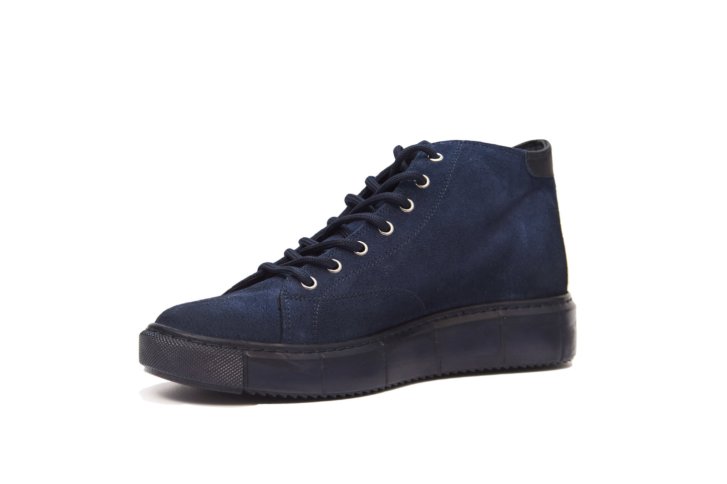 Men's Boots, Casual Handmade ,Genuine Leather ,Suede, 9253N, Navy Blue