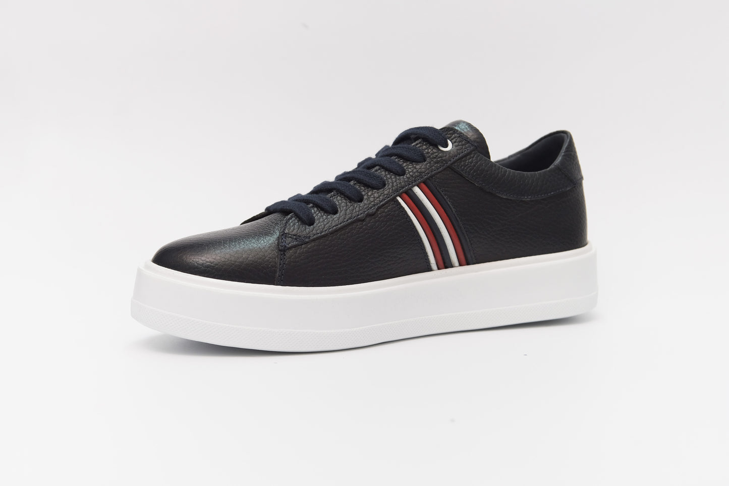 Casual, Handmade, Comfortable, Genuine Leather Mens Shoes 9743 Navy Blue