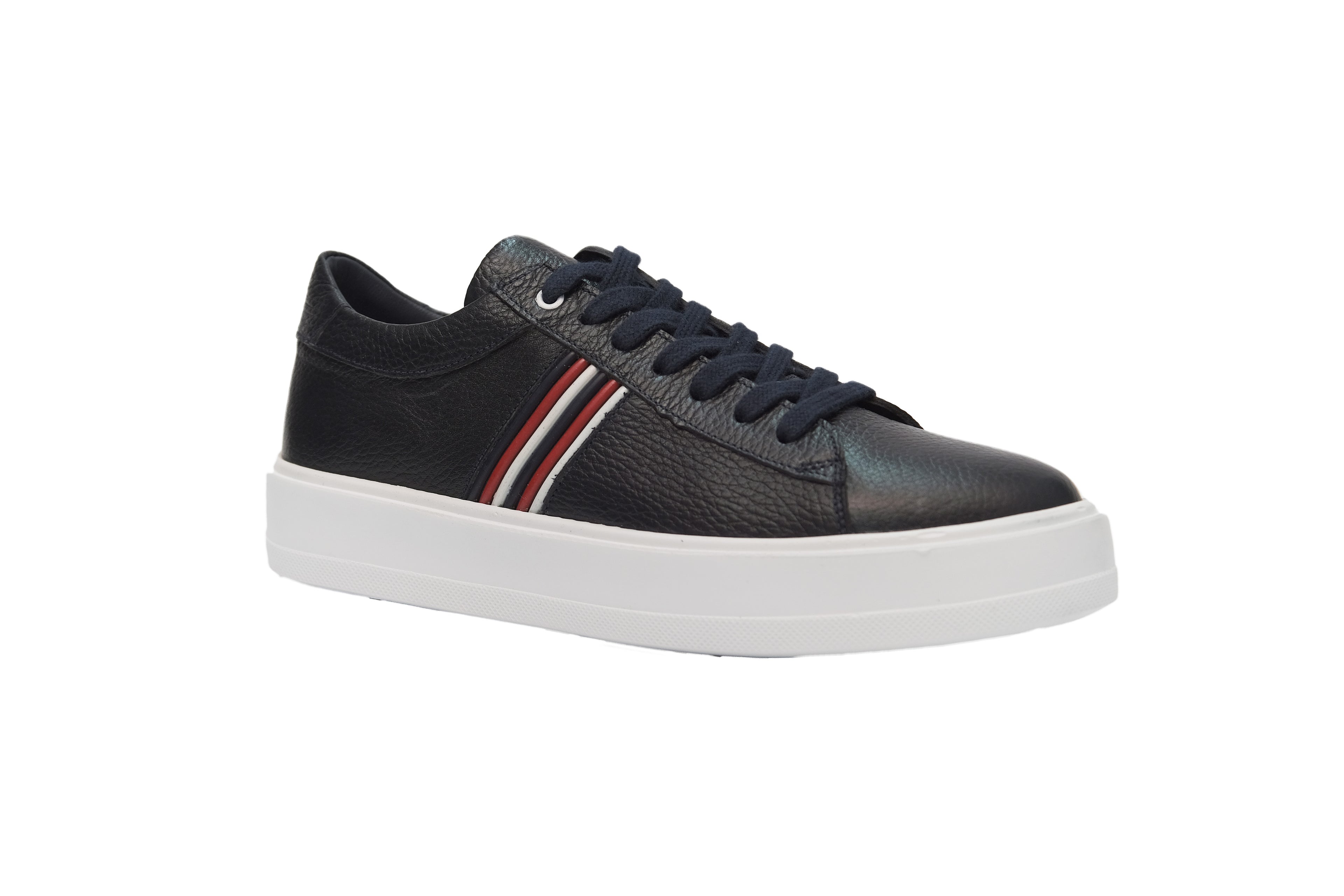 Lässige handgefertigte Herrenschuhe aus echtem Leder 9743 Marineblau