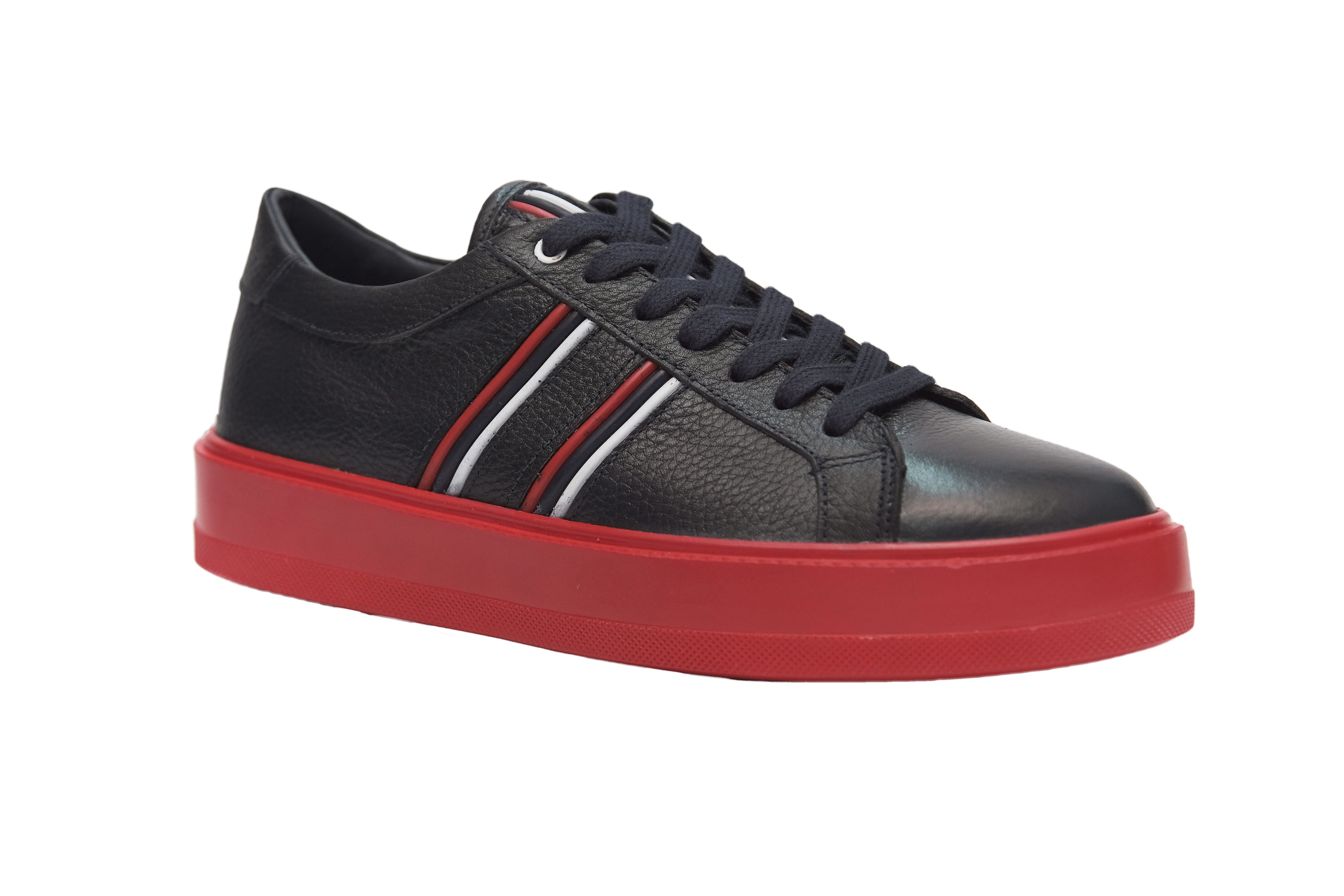 Lässige handgefertigte Herrenschuhe aus echtem Leder 9744 Marineblau