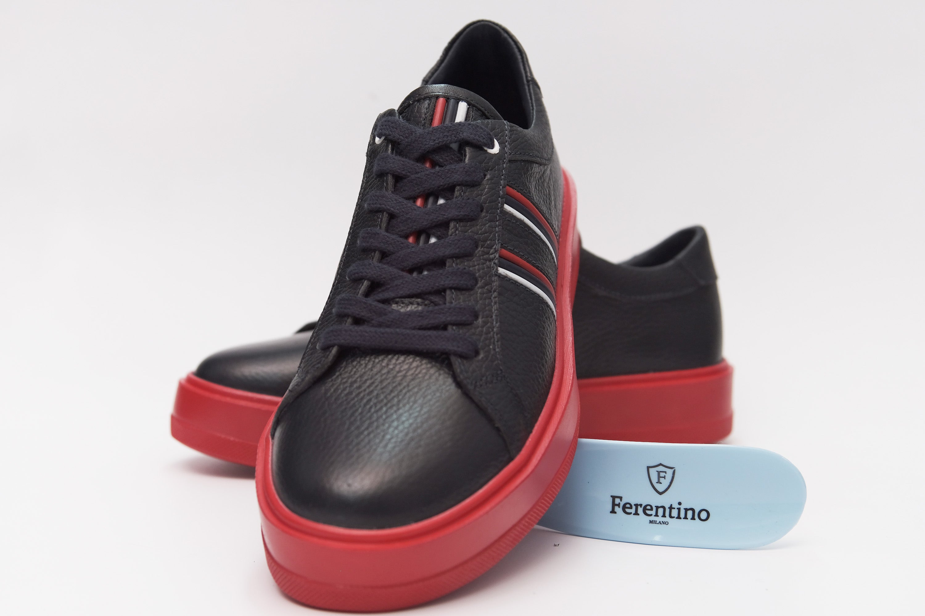 Lässige handgefertigte Herrenschuhe aus echtem Leder 9744 Marineblau