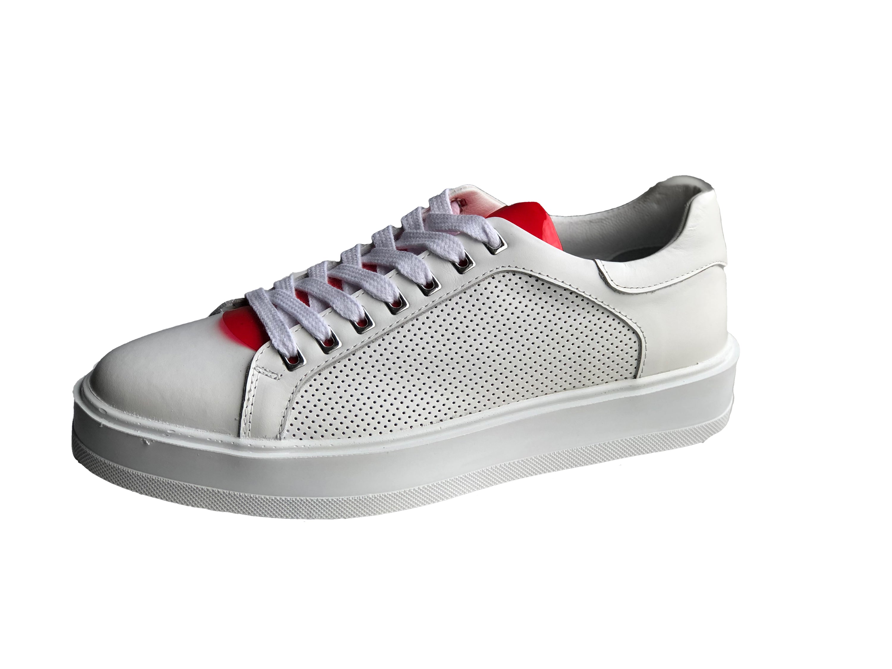 Freizeitschuhe, Handgemacht, Weiß, Echtes Leder Herrenschuhe 12430 Weiß