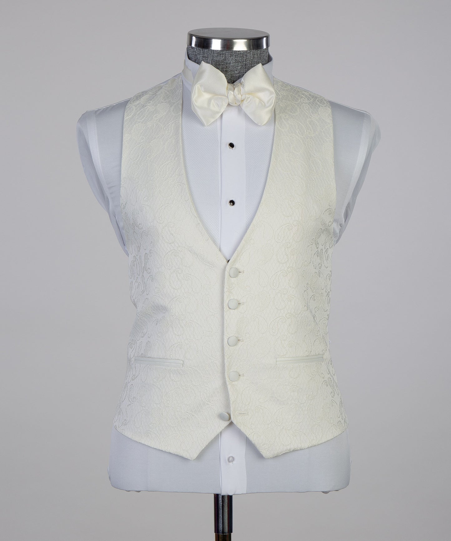 Men's 3 Piece Beige Tuxedo Suit Peak Lapel