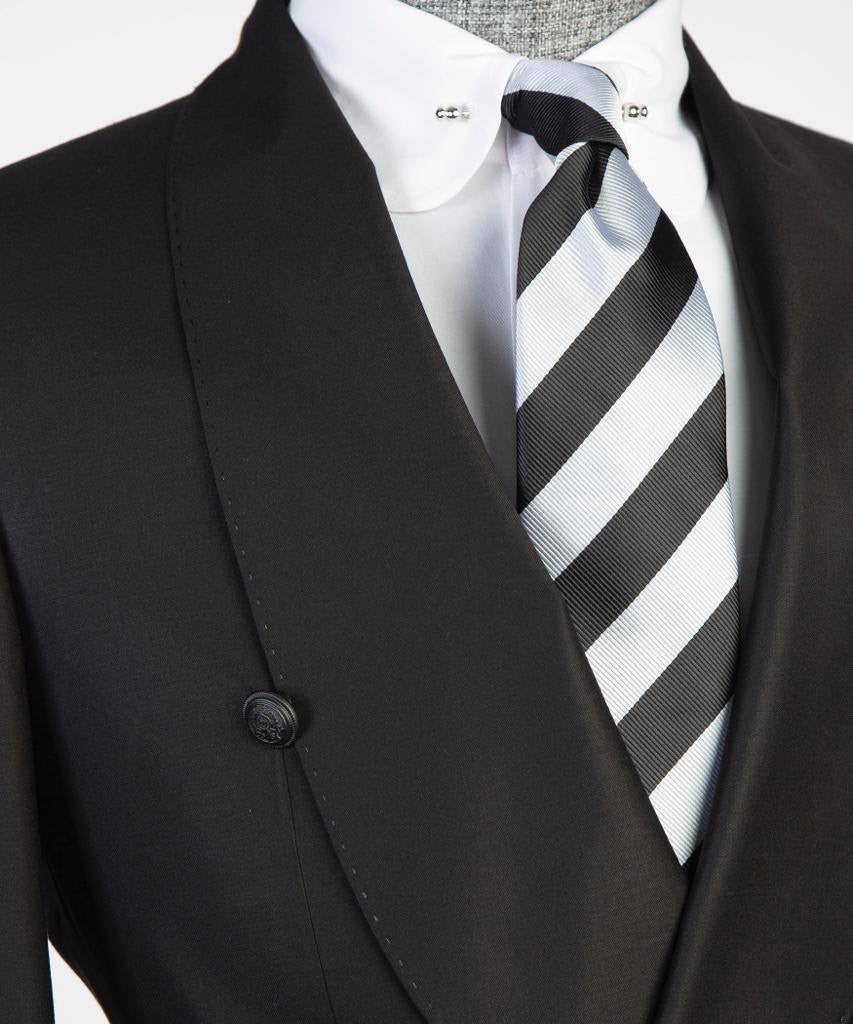 Herren Zweiteiler Anzug, Schwarz, Gürtel-Design, Kostüm