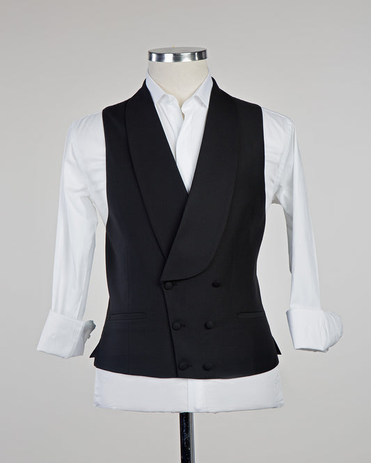 Gilet pour homme avec revers châle - Noir, gilet 