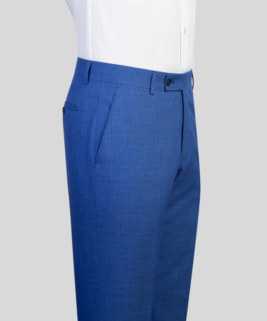 Costume 2 pièces pour hommes, bleu, design ceinturé, costume, blazer avec poches 